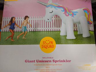 Giant unicorn sprinkler