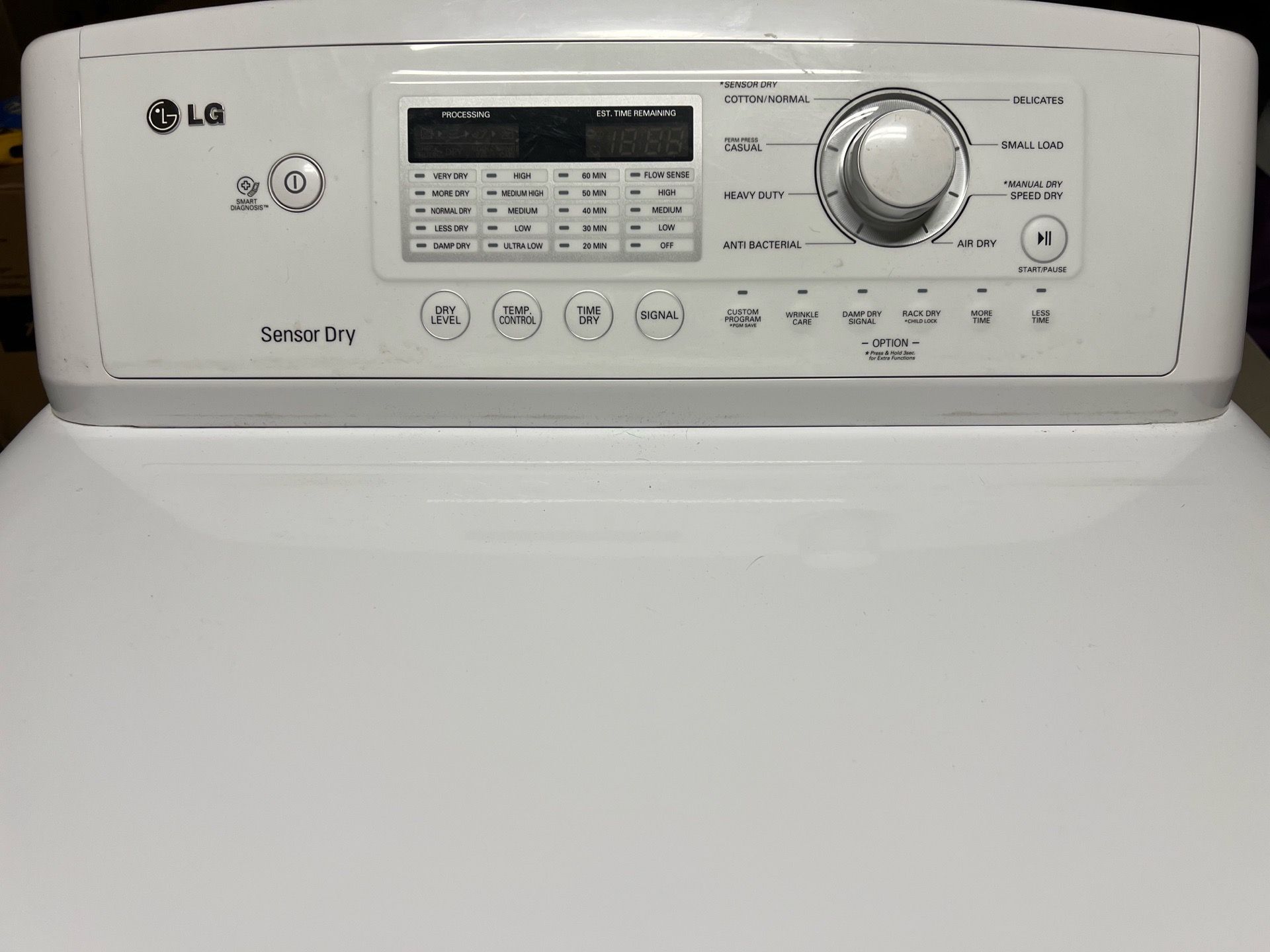 LG sense dry dryer