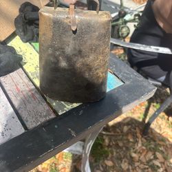 Vintage steel cowbell