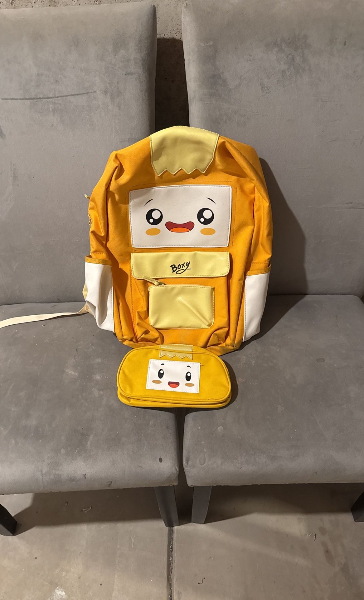 Boxy Backpack With Mactching Pencil Case