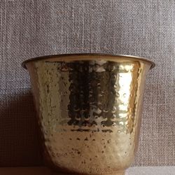 Brass Elegans, Inc. Solid Brass Planter, Vintage Brass Indoor Planter Made in India
