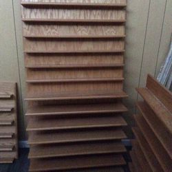 Handmade Wood Display Wall Shelf 36w X 40h X 10 Deep
