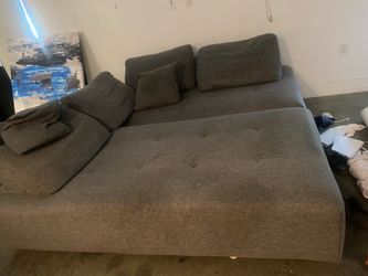 Free large grey modular couch