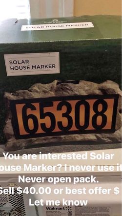 Solar House marker. Need Gone Asap