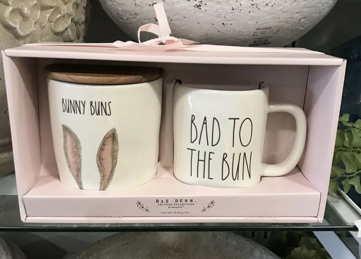 Rae Dunn bunny buns cellar set