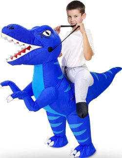 Inflatable Blue Dinosaur Costume