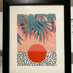 Palm Sunrise – 8x10 Framed Art Print (Society6) 