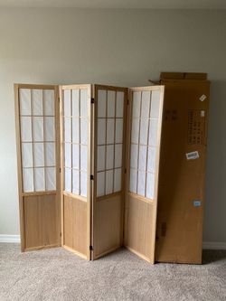 Room Divider Folding Portable Partition Screen Japanese Shoji Style for Room