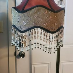 Beaded shade floor lamp