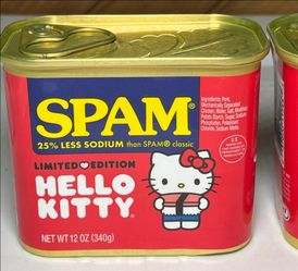 SPAM Hello Kitty Limited Edition 25% Less Sodium Pork Meat, 2-Pack 12 oz