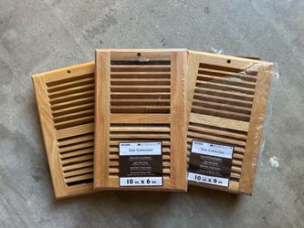 Accord Select Oak Collection 6" x 10" Louvered Air Return Grill - Natural Oak