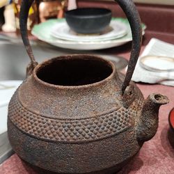 Antique Cast Iron Japanese Tea Kettle