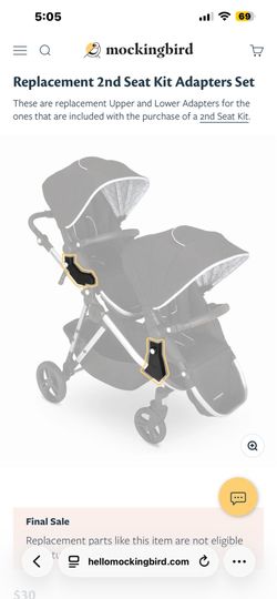 Replacement 2nd Seat Kit Adapters Set
