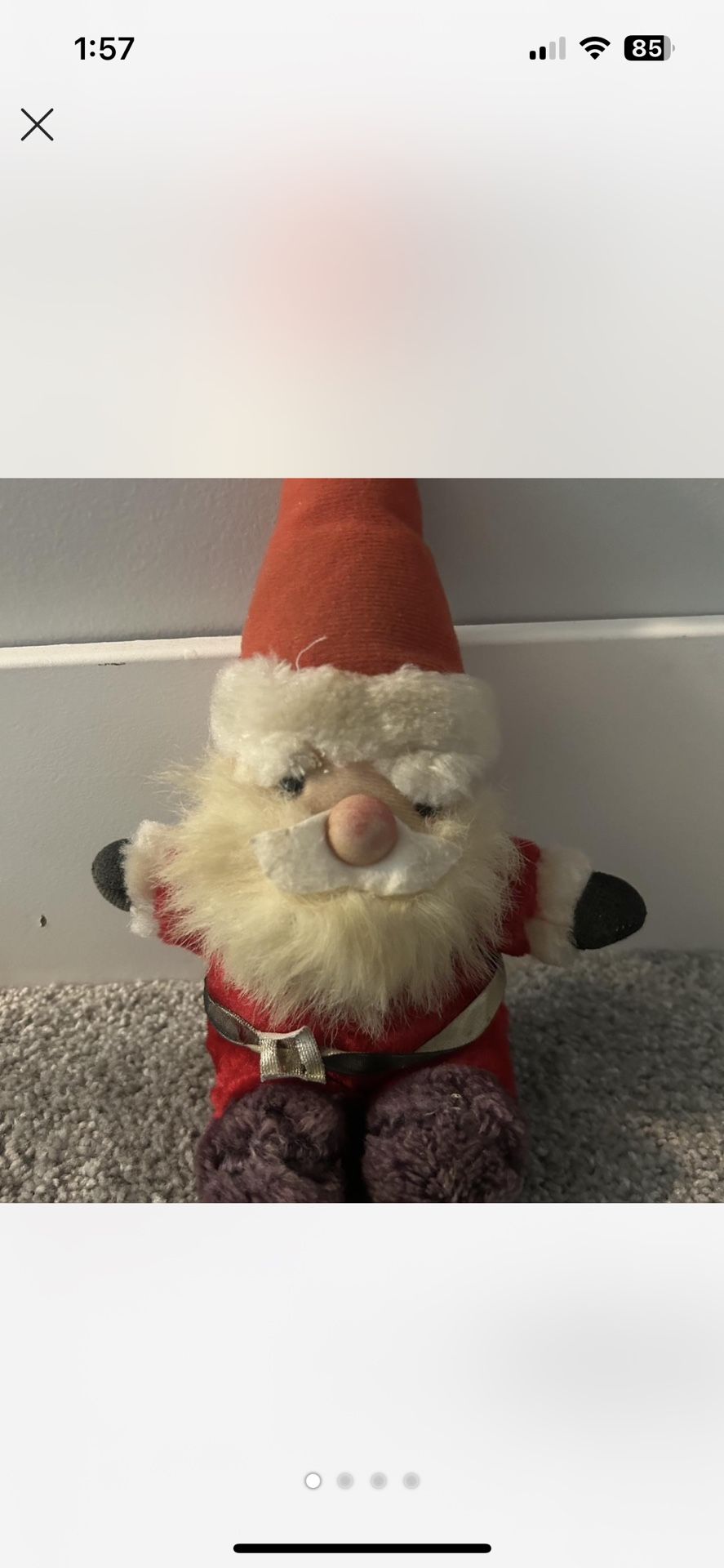 Vintage Santa Plush 10”