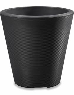 Crescent A1150 black double wall planter pot extra large 20 incho