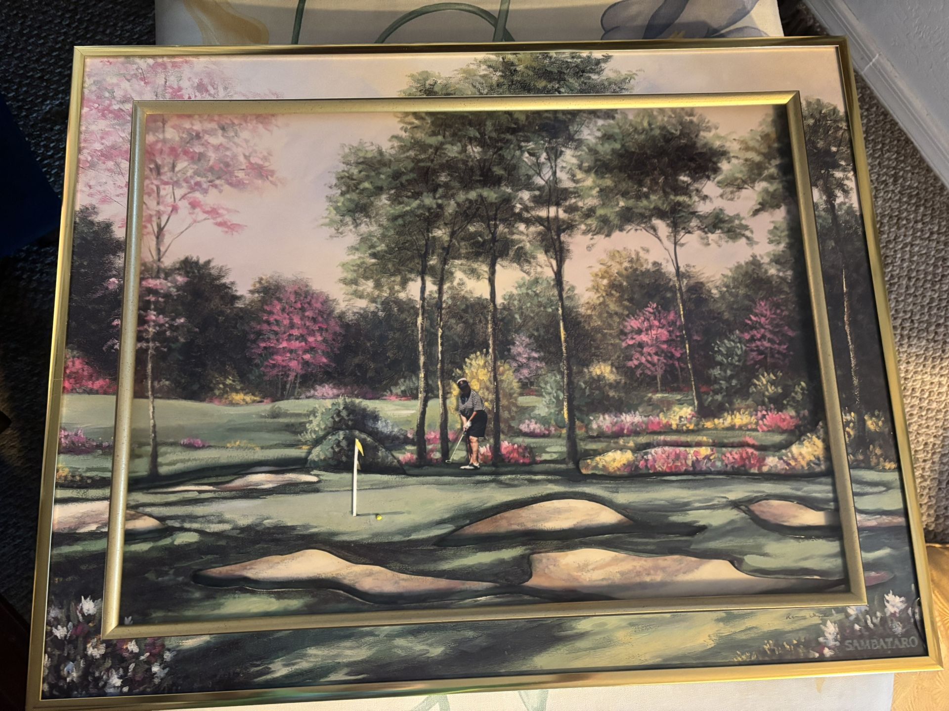 SAMBATARO 3-D Golf Print/mixed Media