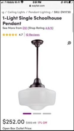 Pendant light.