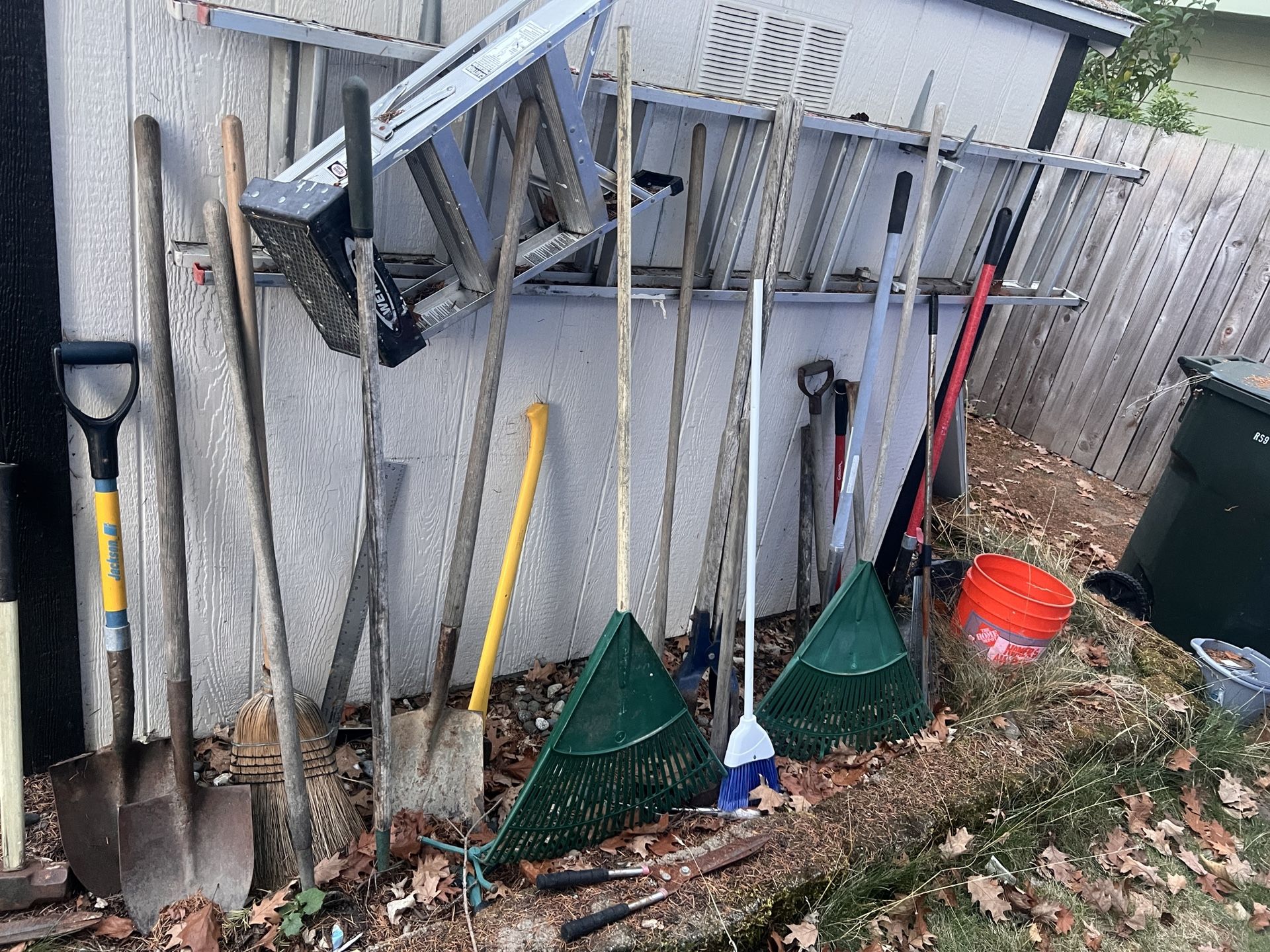 Bundle Of Solid Yard Tools Ladders Dolly And More!