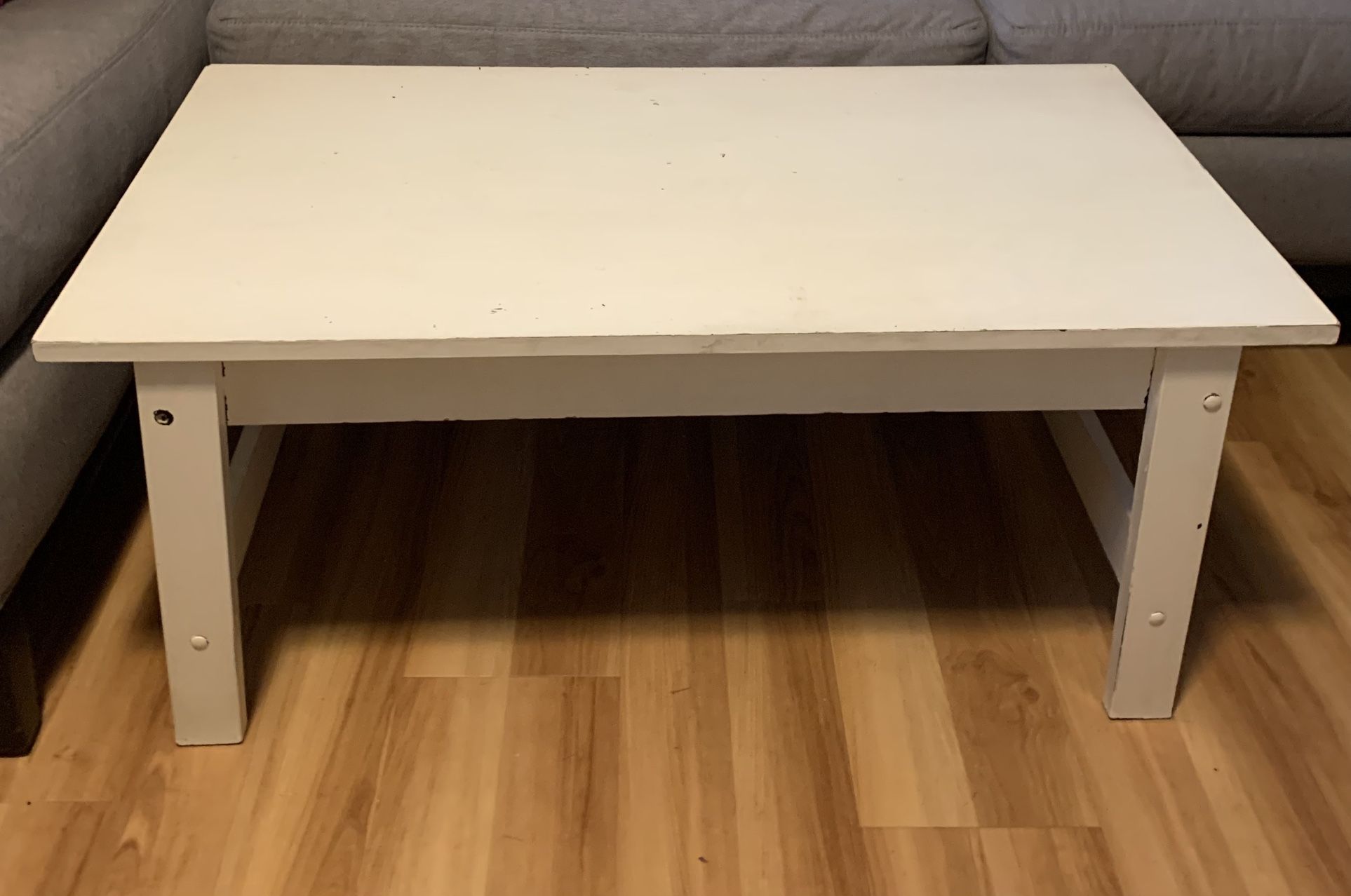 White Coffee Table-Project Table 