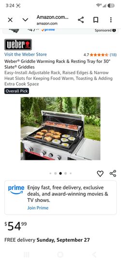 Weber® Griddle Warming Rack & Resting Tray for 30" Slate® Griddles