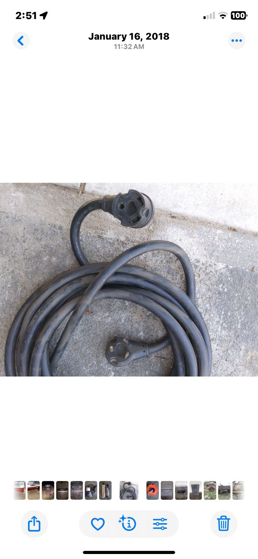 25 feet RV extension cord