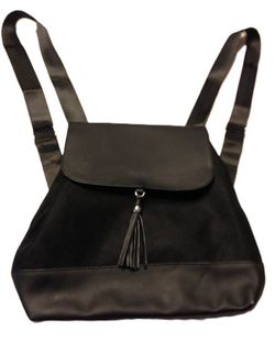 NEW! Backpack Purse with Tassel - Black - Adjustable Shoulder Strap