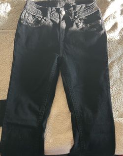 Black Embellished Rhinestone Jeans- Sexy couture