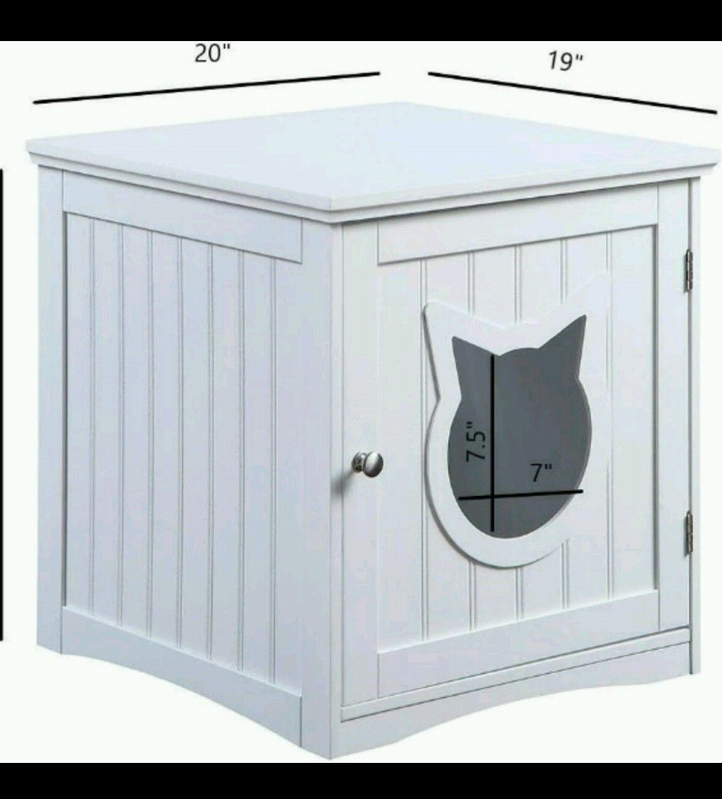 Kitty Litter Box End Table Enclosure