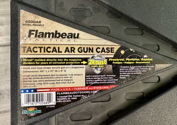 Flambeau 6500AR Tactical Rifle Case Black Polypropylene Water Resistant