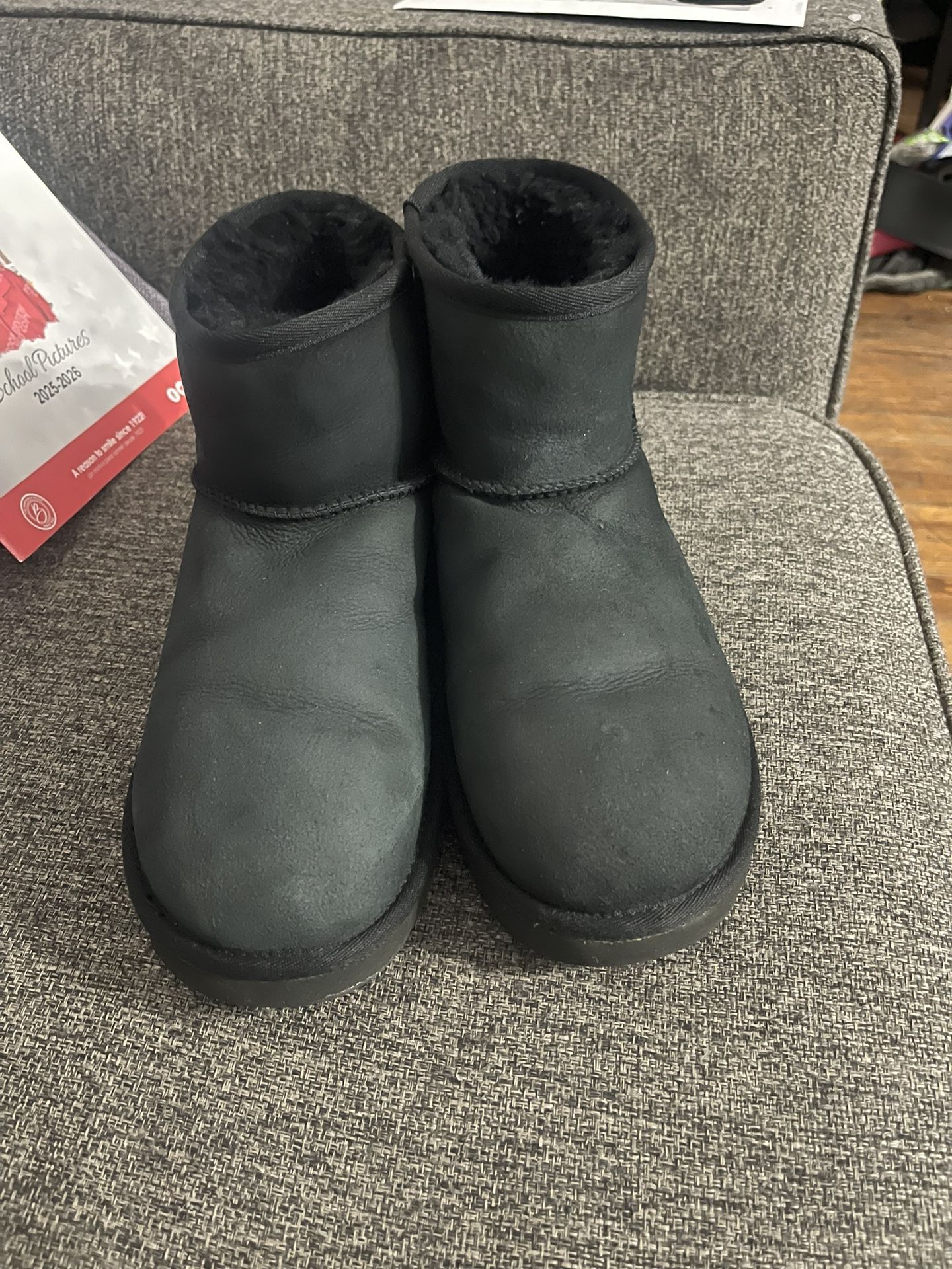 Ladies, All Black mini UGG boots