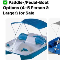 Fun Boat: Sun Dolphin Sun Slider 5‑Person Pedal Boat with Canopy