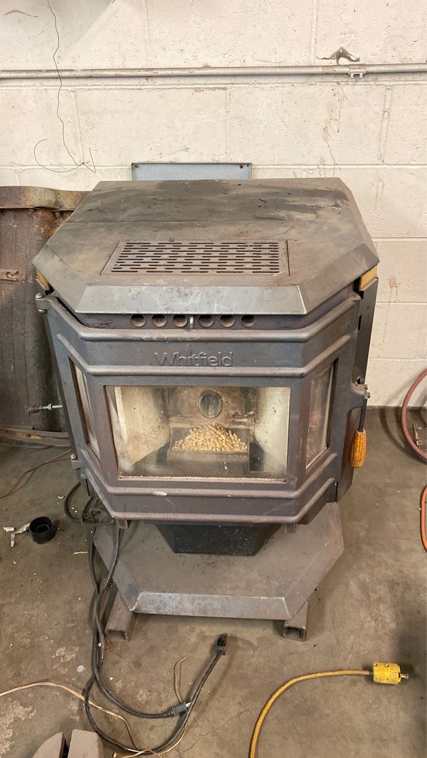 Whitfield pellet stove with custom control! Comes with pipe also you