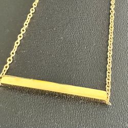 Brand New Women’s 18k Gold Plated Bar Necklace 
