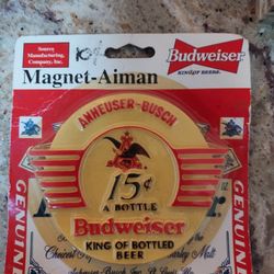 New Vintage Anheuser- Busch Budweiser Magnet 