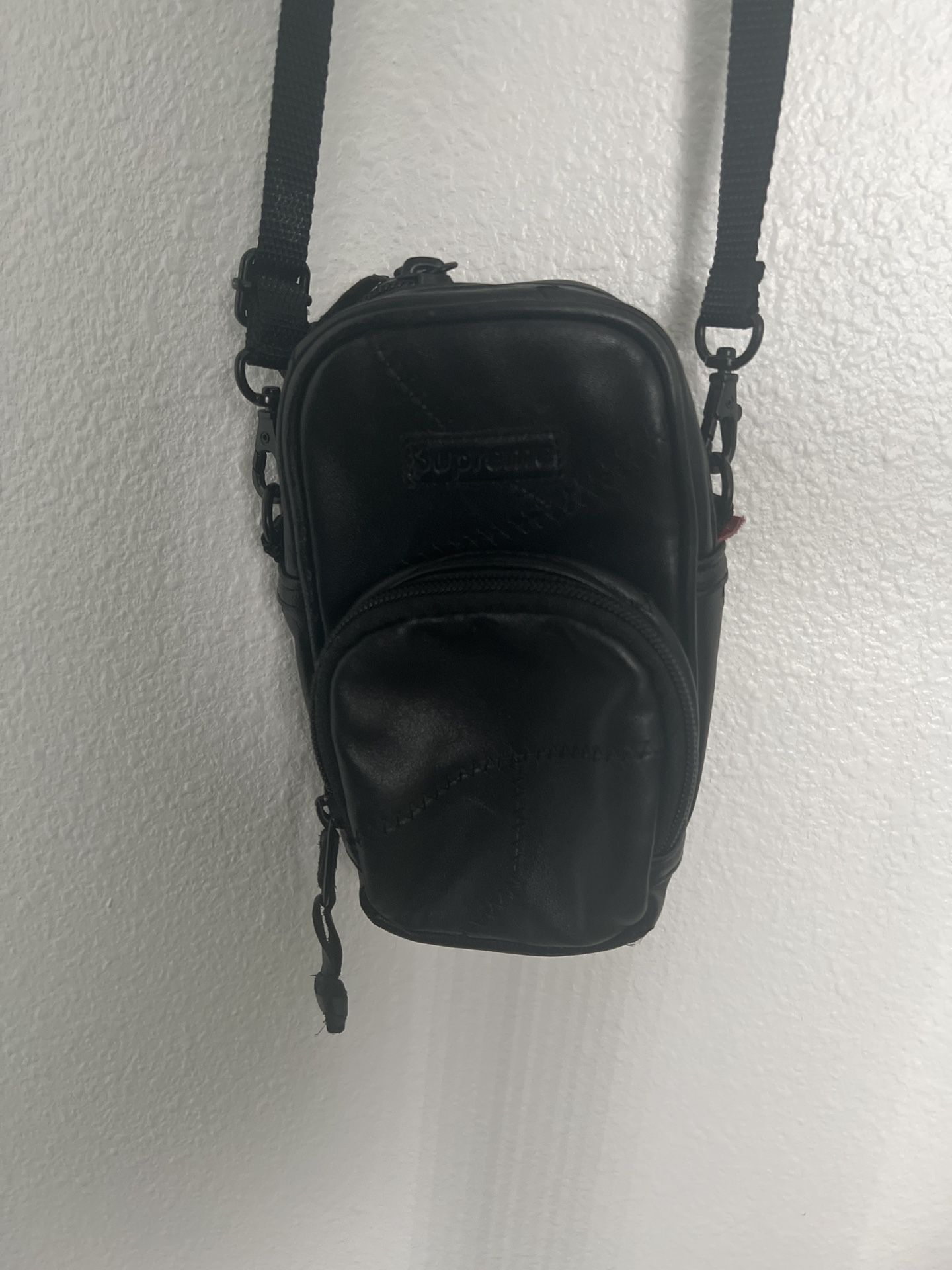 Supreme Leather Patchwork Shoulder Bag 