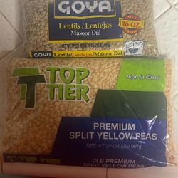 Free Free Lentils & Split Yellow Peas