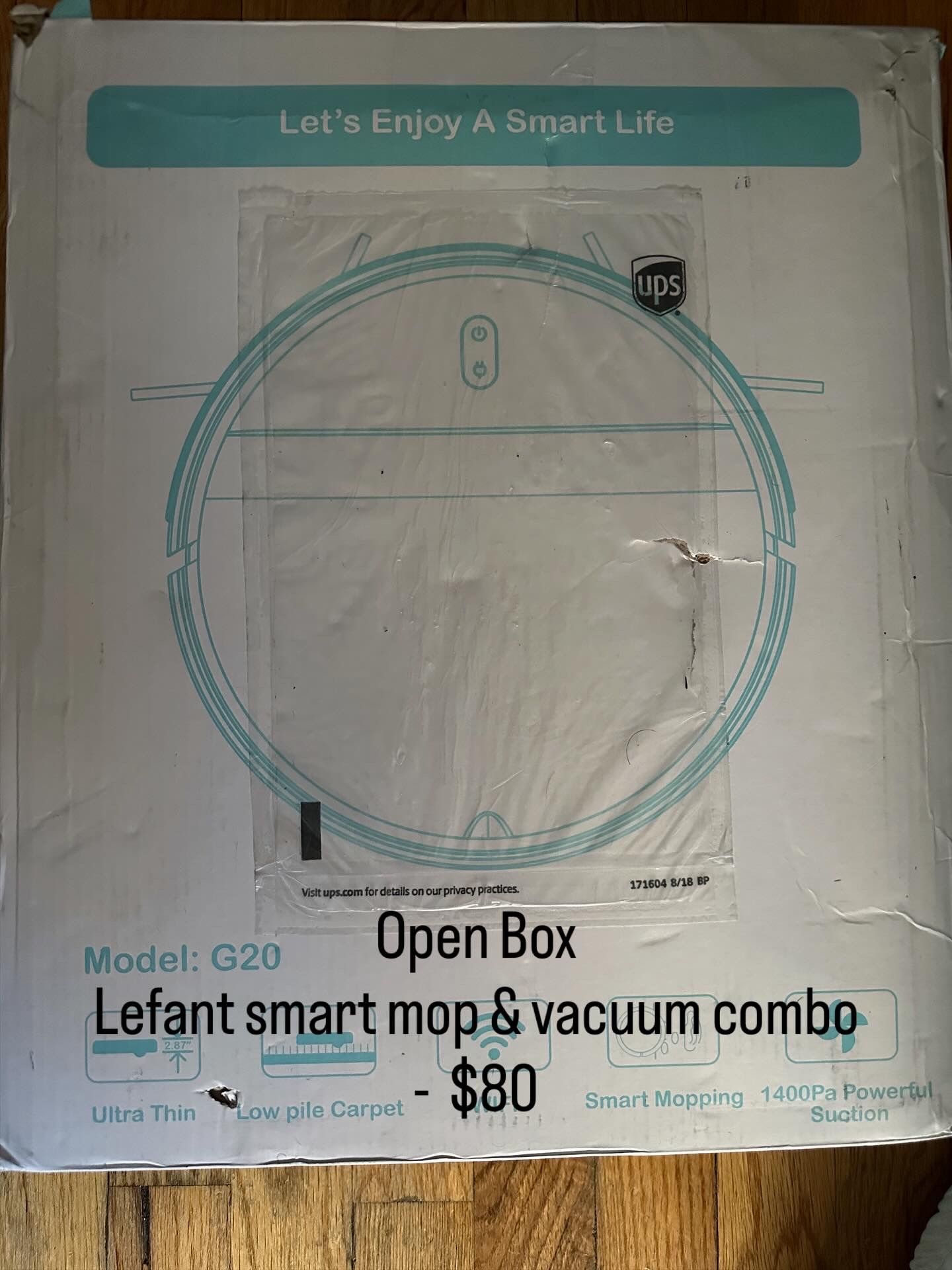 Lefant Smart Mop And Vacuum Open box & Tested