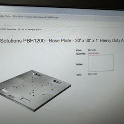 Show Solutions PBH1200 Base Plate 