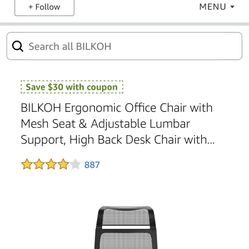Bilkoh Ergonomic Mesh Chair  