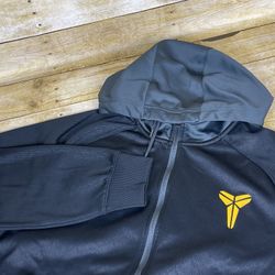 Nike Kobe Bryant Hoodie Mens L Therma-Fit Full Zip Black Mamba KB24 Jacket
