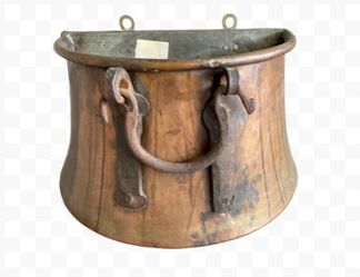 Vintage Hanging Copper Planter