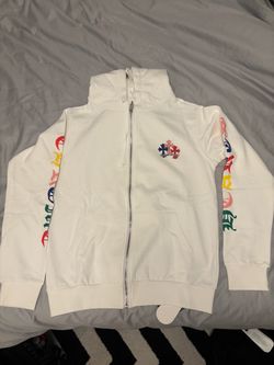 White and colorful y2k hoodie