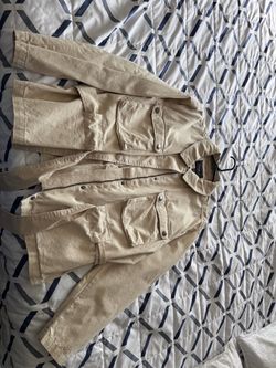 Beige Utility Jacket with Cargo Pockets