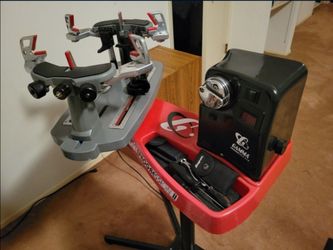 Offering tennis racquet stringing