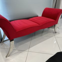 Red Bench Seat Sofa 