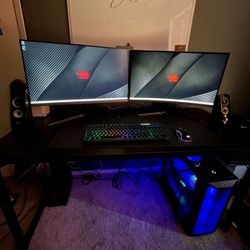 Computer Set-up Two Monitors Plus PC