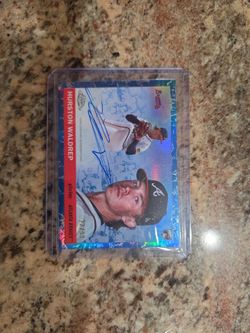 Hurston Waldrep Topps Chrome Certified Autograph Card