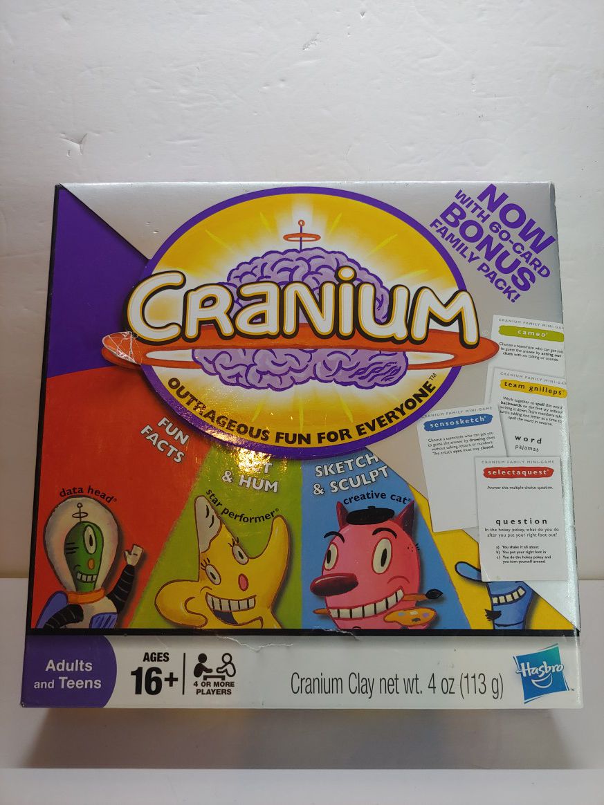 Hasbro CRANIUM Board Game With 60 Card Bonus Family Pack