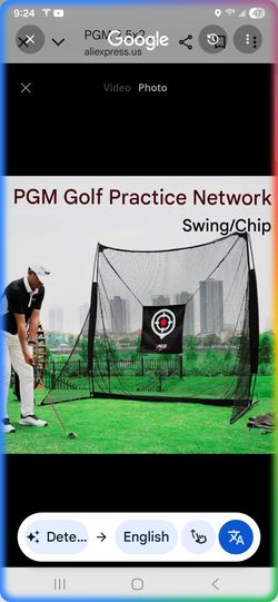 PGM 2.5x2.5m Professional Golf Swing Cutting Training Cages Metal Stand Outdoor Practice Net Folding