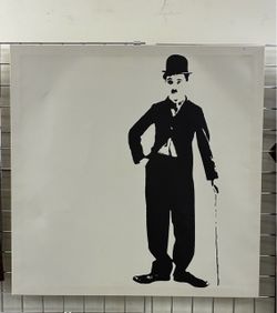 IKEA PJÄTTERYD Charlie Chaplin Canvas Wall Art (35" x 35") by Phil Handsley